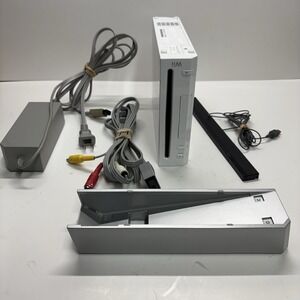 Nintendo Wii Console with Power/Video Cord and Sensor - White TESTED RVL-001